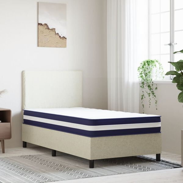 vidaXL Matelas &agrave; ressorts ensach&eacute;s duret&eacute; moyenne 90x190 cm
