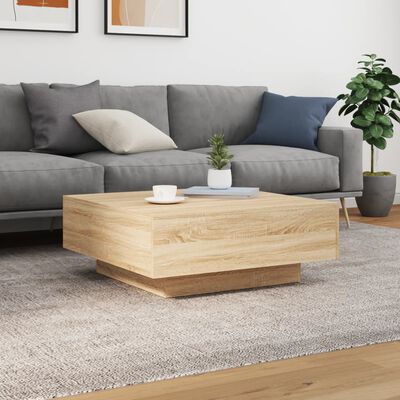 vidaXL Table basse chêne sonoma 80x80x31 cm bois d'ingénierie