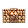 vidaXL Ensemble de boules de No&euml;l 100 pcs 3/4/6 cm Rose/Dor&eacute;
