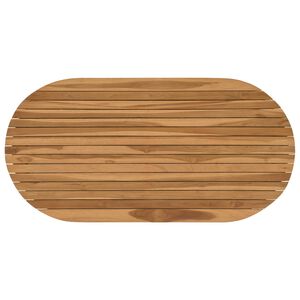 vidaXL Plateau de table 110 x 55 x 3,5 cm ovale Bois de teck massif