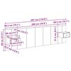 vidaXL T&ecirc;te de lit avec armoire 3 pcs Ch&ecirc;ne noir Bois d'ing&eacute;nierie