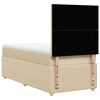 vidaXL Sommier &agrave; lattes de lit avec matelas Cr&egrave;me 100x200 cm Tissu