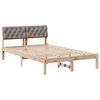 vidaXL Cadre de lit Marron et taupe 120 x 190 cm Bois massif en pin