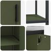 vidaXL Ensemble de rangement cuisine avec &eacute;tag&egrave;re 2 pcs Vert olive