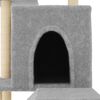 vidaXL Arbre &agrave; chat avec griffoirs en sisal gris clair 110,5 cm