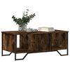 vidaXL Table basse ch&ecirc;ne fum&eacute; 100x51x40 cm bois d'ing&eacute;nierie