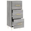 vidaXL Buffet Sonoma gris 34,5x34x90 cm Bois d'ing&eacute;nierie