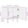 vidaXL Tables de chevet 2 pcs noir 40x33x46 cm bois de manguier solide