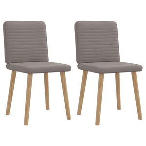 vidaXL Chaises &agrave; manger lot de 2 taupe tissu