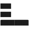 vidaXL Ensemble meuble TV 4 pcs Ch&ecirc;ne noir Bois d'ing&eacute;nierie