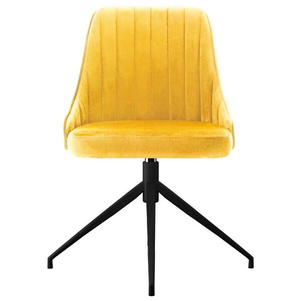 vidaXL Chaises &agrave; manger lot de 4 jaune velours