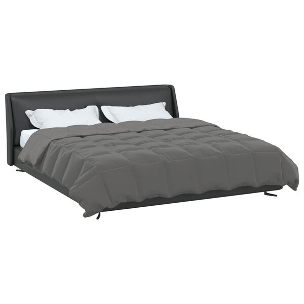 vidaXL Duvet complet toute l'ann&eacute;e Gris clair 200 x 200 cm Microfibre