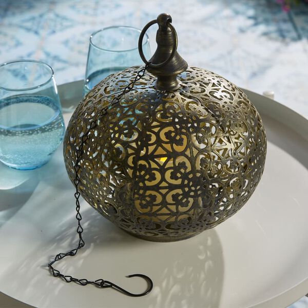 Luxform Lampe &agrave; LED orientale de jardin Tarsus Bronze antique
