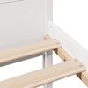 vidaXL Cadre de lit sans matelas blanc 135x190 cm bois de pin massif