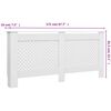 vidaXL Cache-radiateurs 2 pcs Blanc 172x19x81,5 cm MDF