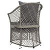 vidaXL Salon de jardin 2 pcs avec coussins Gris R&eacute;sine tress&eacute;e
