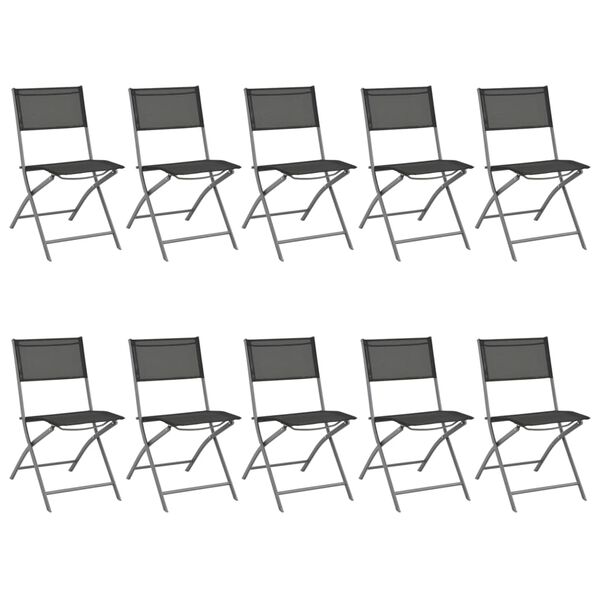 vidaXL Ensemble &agrave; manger d'ext&eacute;rieur 11 pc Acier
