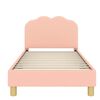vidaXL Cadre de lit pour enfants avec t&ecirc;te de lit Rose 80 x 160 cm