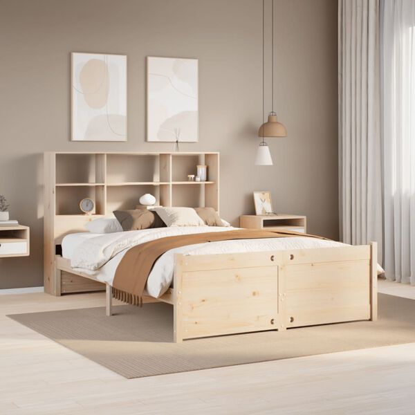 vidaXL Lit biblioth&egrave;que sans matelas 120x200 cm bois de pin massif