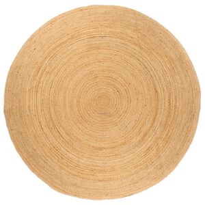 vidaXL Tapis jute tress&eacute; 240 cm Rond
