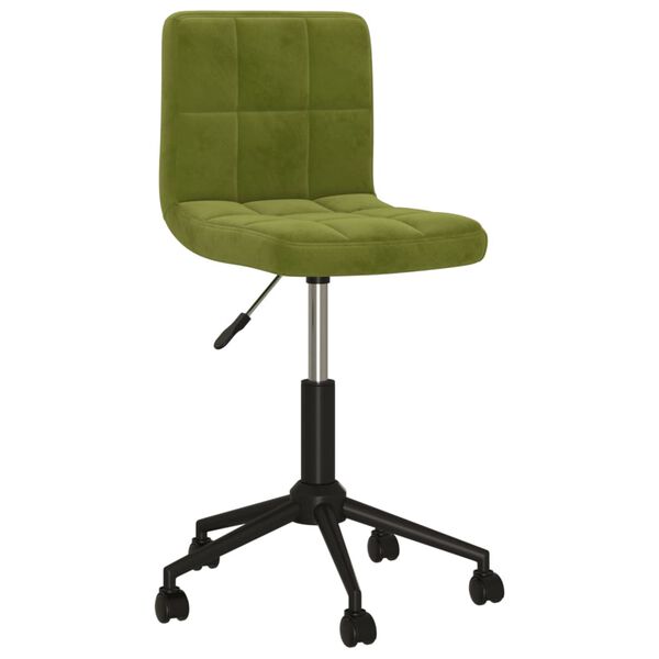 vidaXL Chaises pivotantes &agrave; manger lot de 4 vert clair velours