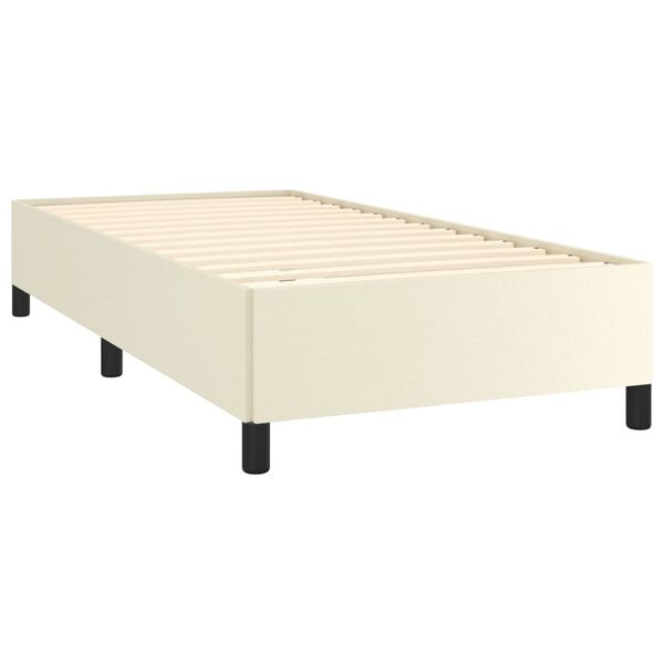 vidaXL Cadre de lit sans matelas crème 90x200 cm similicuir