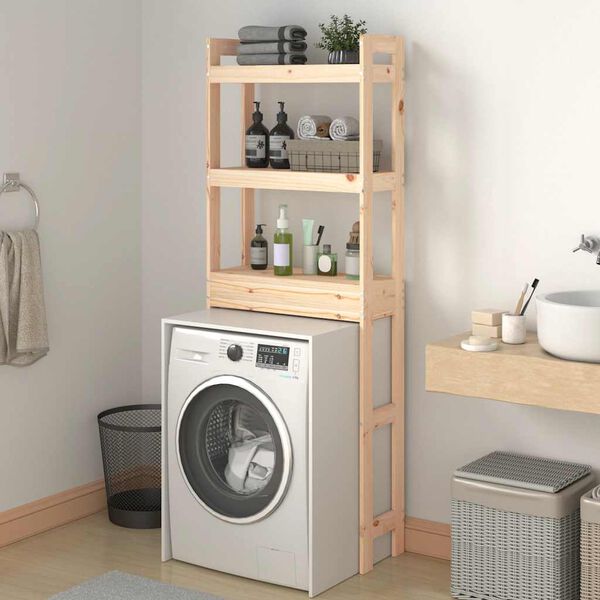 vidaXL &Eacute;tag&egrave;re de toilette 63x26x171 cm Bois de pin massif