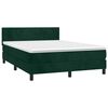 vidaXL Sommier &agrave; lattes de lit avec matelas LED Vert fonc&eacute; 140x200 cm