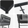 vidaXL Ensemble de salle &agrave; manger pour jardin avec coussin 7 pcs Noir