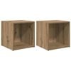 vidaXL Ensemble meuble TV 2 pcs Ch&ecirc;ne artisanal 37 x 35 x 37,5 cm