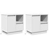 vidaXL Cabinet de chevet avec tiroir 2 pcs Blanc 50 x 34,5 x 50 cm.