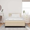 vidaXL Lit &agrave; ressorts avec coussin Cr&egrave;me 120 x 190 cm tissu
