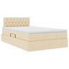 vidaXL Lit avec rangement et matelas avec matelas Cr&egrave;me 120 x 200 cm