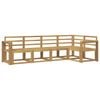 vidaXL Ensemble de canap&eacute;s d'ext&eacute;rieur 5 pc Blanc Bois d'Acacia Massif