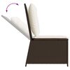 vidaXL Canap&eacute; inclinable de jardin avec coussins marron r&eacute;sine tress&eacute;e