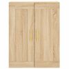 vidaXL Buffet haut Ch&ecirc;ne sonoma 69,5x34x180 cm Bois d'ing&eacute;nierie
