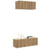 vidaXL Ensemble de meuble TV mural 2 pcs ch&ecirc;ne artisanal