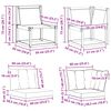 vidaXL Canap&eacute; d&rsquo;ext&eacute;rieur milieu et coin avec coussin 3 Pi&egrave;ce Naturel