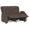 vidaXL Fauteuil de massage inclinable porte-gobelets 2 places taupe