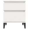 vidaXL Table de chevet Blanc 40x35x50 cm
