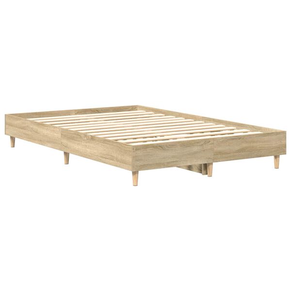 vidaXL Cadre de lit sans matelas ch&ecirc;ne sonoma 140x190 cm