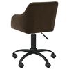vidaXL Chaises pivotantes &agrave; manger lot de 4 marron fonc&eacute; tissu