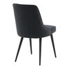 Venture Home Chaises &agrave; manger lot de 2 Velvet Deluxe Polyester noir