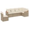 vidaXL Salon de jardin avec coussins 6 pcs beige r&eacute;sine tress&eacute;e