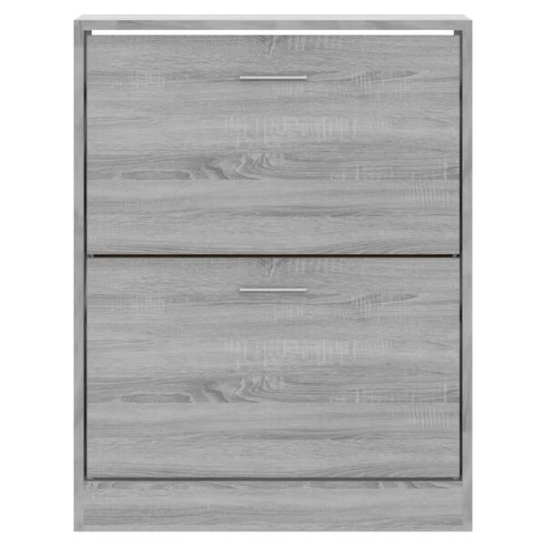 vidaXL Armoire &agrave; chaussures Sonoma gris 63x24x81 cm Bois d'ing&eacute;nierie