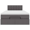 VidaXL Cadre de lit ottoman avec matelas gris 120x200 cm similicuir