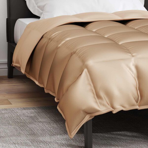 vidaXL Duvet d'hiver Dor&eacute; 200 x 140 cm Satin et Microfibre