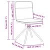 vidaXL Chaises &agrave; manger lot de 2 gris clair tissu