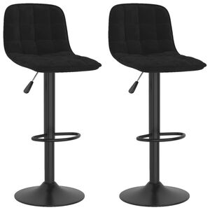 vidaXL Tabourets de bar lot de 2 noir velours