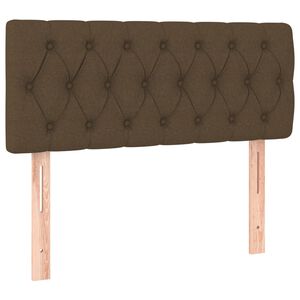 vidaXL T&ecirc;te de lit Marron Fonc&eacute; 100x7x78/88 cm Tissu